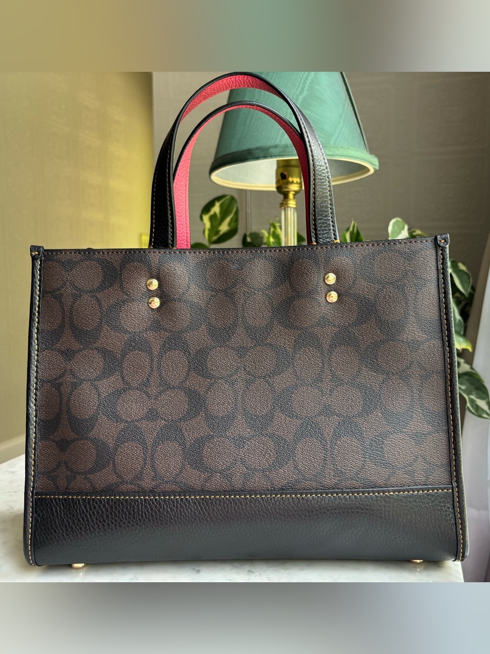Coach Brown Signature NYC Skyline Apple Patch - Picture 7 of 11